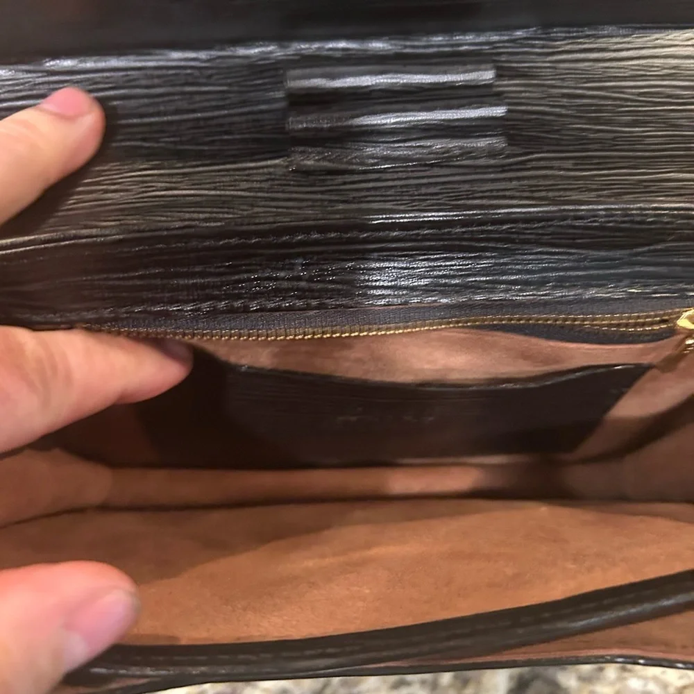 Gianne Versace Black Clutch with Gold Accents with coa - Picture 9 of 12